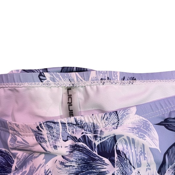 LIQUID  SWIMWEAR TANKINI SET BLUE/WHITE W/FLORAL PRINT SIZE M - Picture 5 of 12